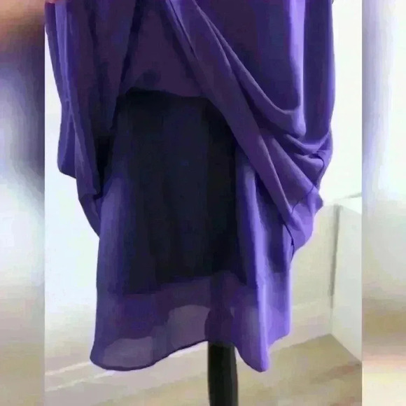 🌴2/$25🌴JOUICA | Women's Purple Sleeveless Chiffon Double Tiered Layered Top - Picture 6 of 8